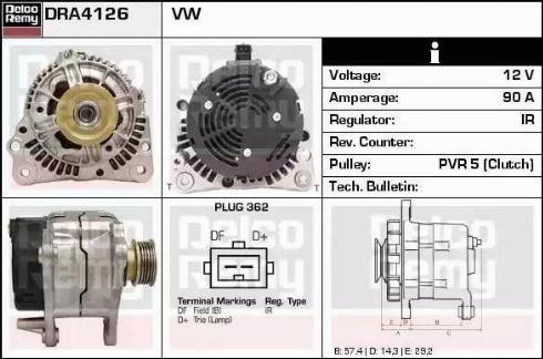 Remy DRA4126 - Generator alexcarstop-ersatzteile.com