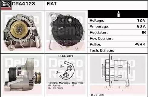 Remy DRA4123 - Generator alexcarstop-ersatzteile.com