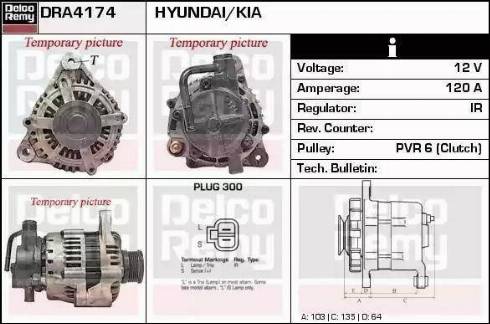 Remy DRA4174 - Generator alexcarstop-ersatzteile.com