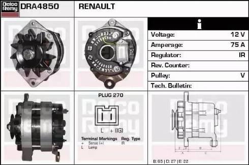 Remy DRA4850 - Generator alexcarstop-ersatzteile.com