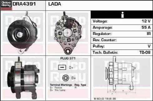 Remy DRA4391 - Generator alexcarstop-ersatzteile.com