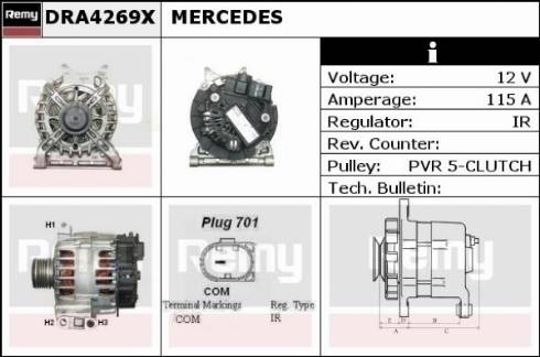 Remy DRA4269X - Generator alexcarstop-ersatzteile.com