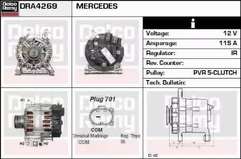 Remy DRA4269 - Generator alexcarstop-ersatzteile.com