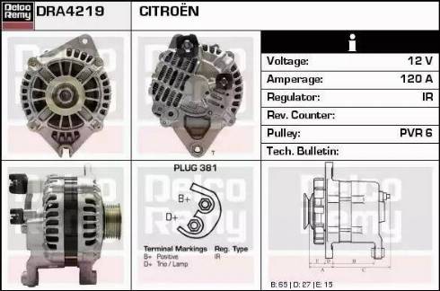 Remy DRA4219 - Generator alexcarstop-ersatzteile.com