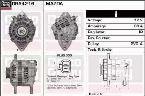 Remy DRA4216 - Generator alexcarstop-ersatzteile.com