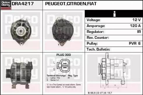 Remy DRA4217 - Generator alexcarstop-ersatzteile.com