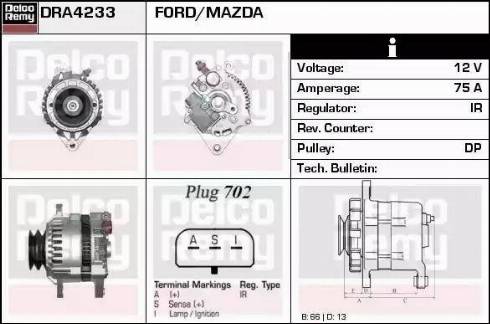 Remy DRA4233 - Generator alexcarstop-ersatzteile.com