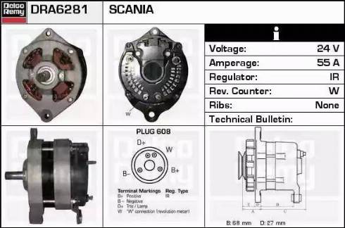 Remy DRA6281 - Generator alexcarstop-ersatzteile.com