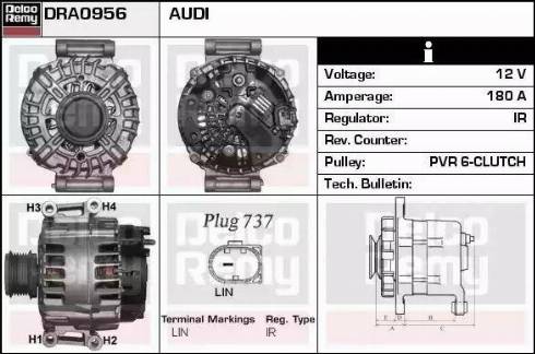 Remy DRA0956 - Generator alexcarstop-ersatzteile.com