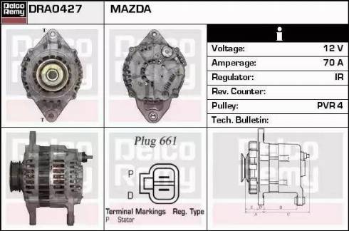 Remy DRA0427 - Generator alexcarstop-ersatzteile.com