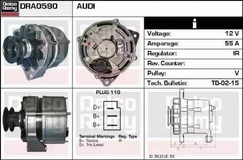 Remy DRA0590 - Generator alexcarstop-ersatzteile.com