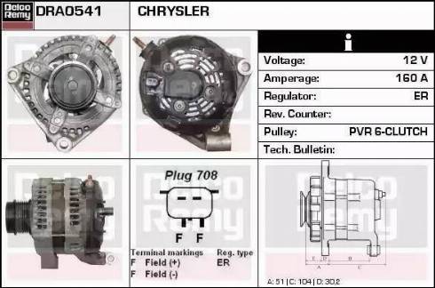 Remy DRA0541 - Generator alexcarstop-ersatzteile.com