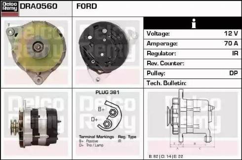 Remy DRA0560 - Generator alexcarstop-ersatzteile.com