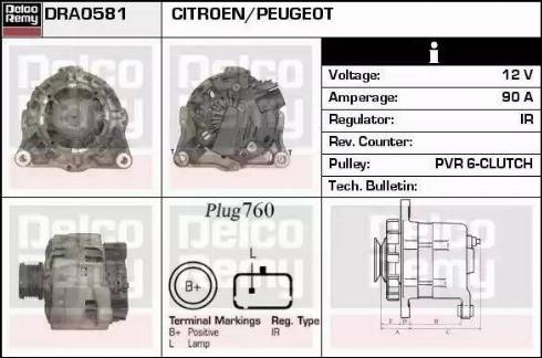 Remy DRA0581 - Generator alexcarstop-ersatzteile.com