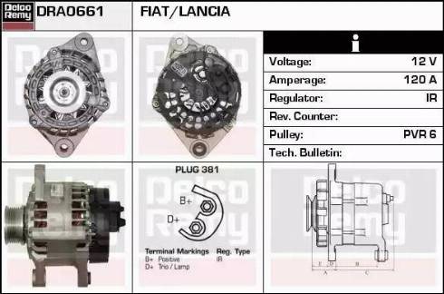 Remy DRA0661 - Generator alexcarstop-ersatzteile.com