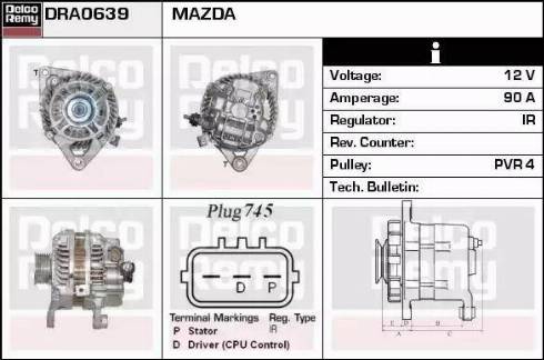 Remy DRA0639 - Generator alexcarstop-ersatzteile.com