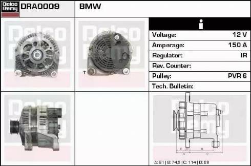 Remy DRA0009 - Generator alexcarstop-ersatzteile.com