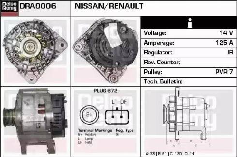 Remy DRA0006 - Generator alexcarstop-ersatzteile.com