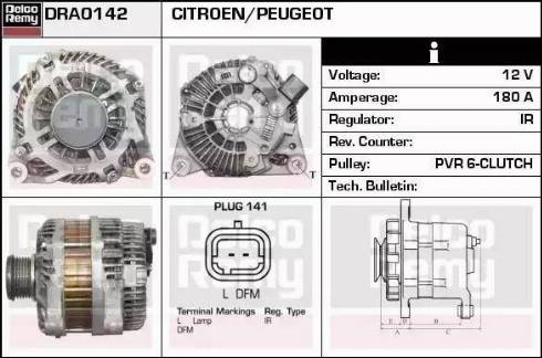 Remy DRA0142 - Generator alexcarstop-ersatzteile.com