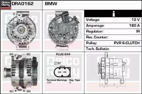 Remy DRA0162 - Generator alexcarstop-ersatzteile.com