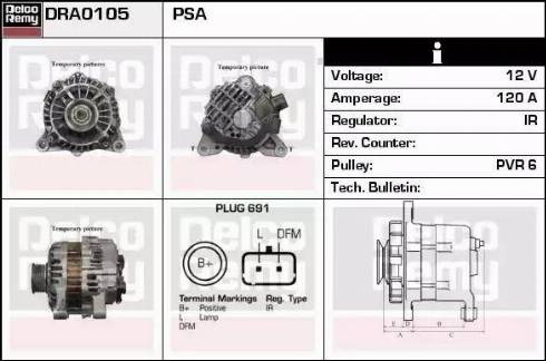 Remy DRA0105 - Generator alexcarstop-ersatzteile.com