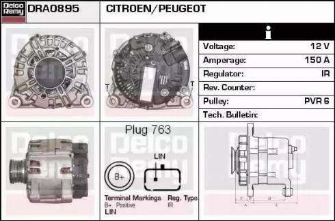 Remy DRA0895 - Generator alexcarstop-ersatzteile.com