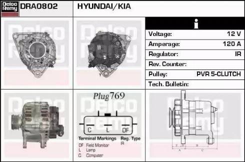 Remy DRA0802 - Generator alexcarstop-ersatzteile.com