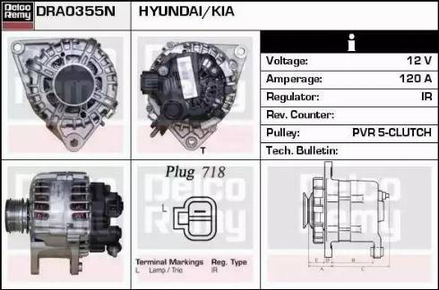 Remy DRA0355N - Generator alexcarstop-ersatzteile.com