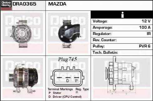 Remy DRA0365 - Generator alexcarstop-ersatzteile.com