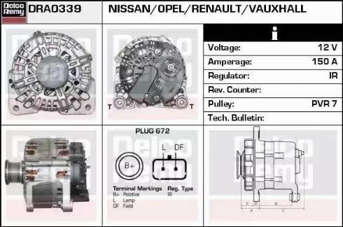 Remy DRA0339 - Generator alexcarstop-ersatzteile.com