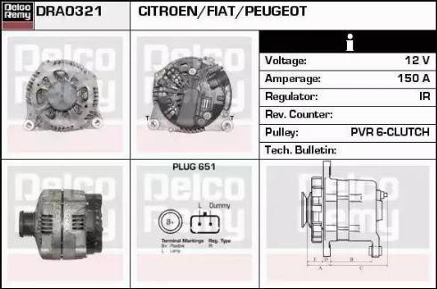 Remy DRA0321 - Generator alexcarstop-ersatzteile.com