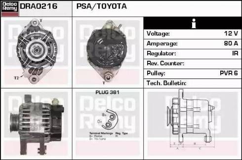 Remy DRA0216 - Generator alexcarstop-ersatzteile.com