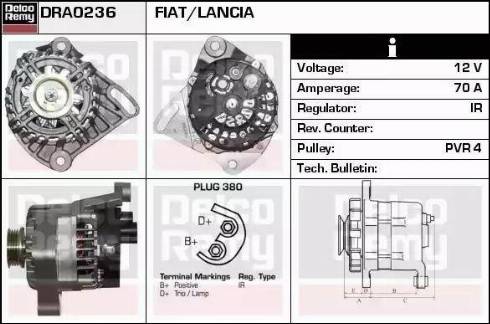 Remy DRA0236 - Generator alexcarstop-ersatzteile.com