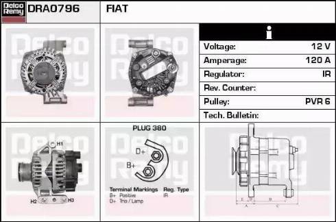 Remy DRA0796 - Generator alexcarstop-ersatzteile.com