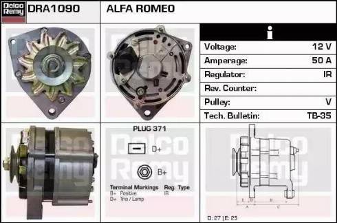 Remy DRA1090 - Generator alexcarstop-ersatzteile.com