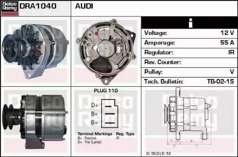 Remy DRA1040 - Generator alexcarstop-ersatzteile.com