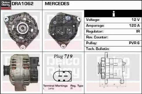 Remy DRA1062 - Generator alexcarstop-ersatzteile.com