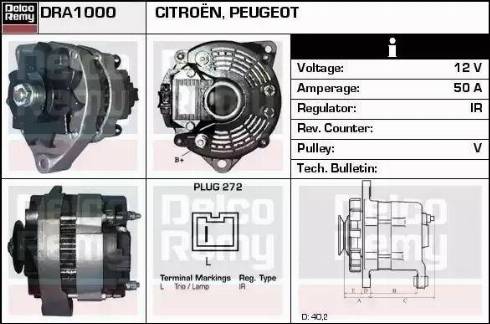 Remy DRA1000 - Generator alexcarstop-ersatzteile.com