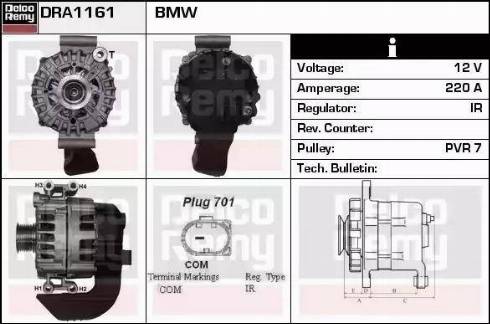 Remy DRA1161 - Generator alexcarstop-ersatzteile.com