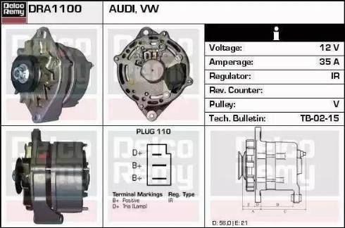 Remy DRA3340 - Generator alexcarstop-ersatzteile.com