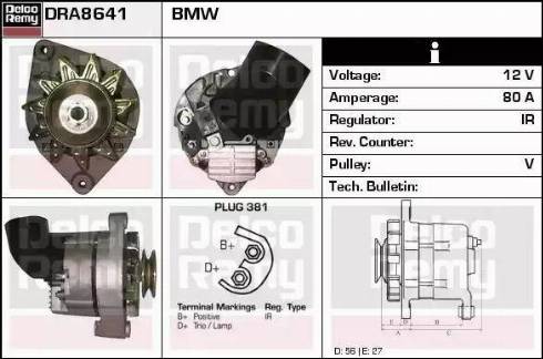 Remy DRA8641 - Generator alexcarstop-ersatzteile.com