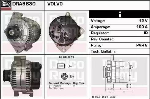 Remy DRA8630 - Generator alexcarstop-ersatzteile.com