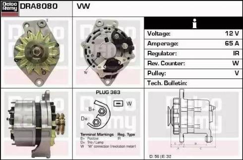 Remy DRA8080 - Generator alexcarstop-ersatzteile.com