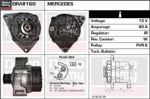 Remy DRA8160 - Generator alexcarstop-ersatzteile.com