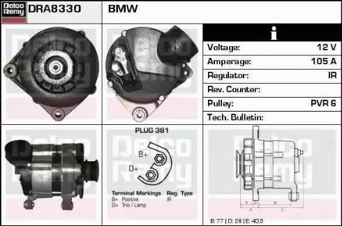 Remy DRA8330 - Generator alexcarstop-ersatzteile.com