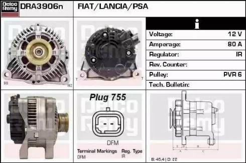 Remy DRA3906N - Generator alexcarstop-ersatzteile.com