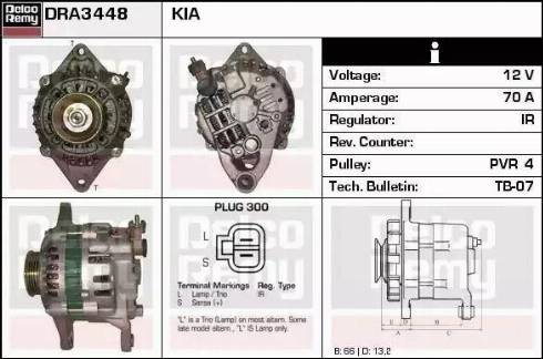 Remy DRA3448 - Generator alexcarstop-ersatzteile.com