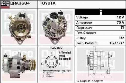 Remy DRA3504N - Generator alexcarstop-ersatzteile.com