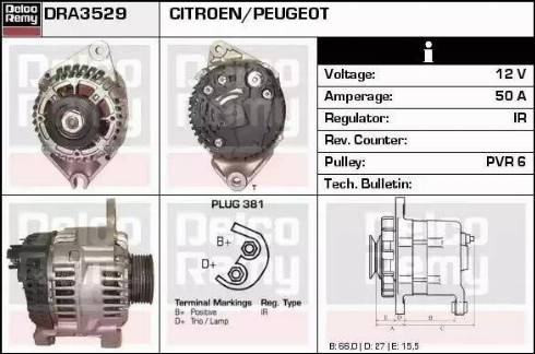 Remy DRA3529 - Generator alexcarstop-ersatzteile.com