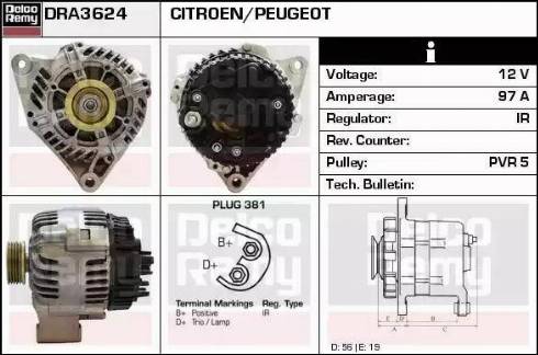 Remy DRA3624 - Generator alexcarstop-ersatzteile.com